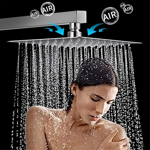Robinet de douche dissimulé avec pommeau carré 8 pouces et mitigeur 2 fonctions