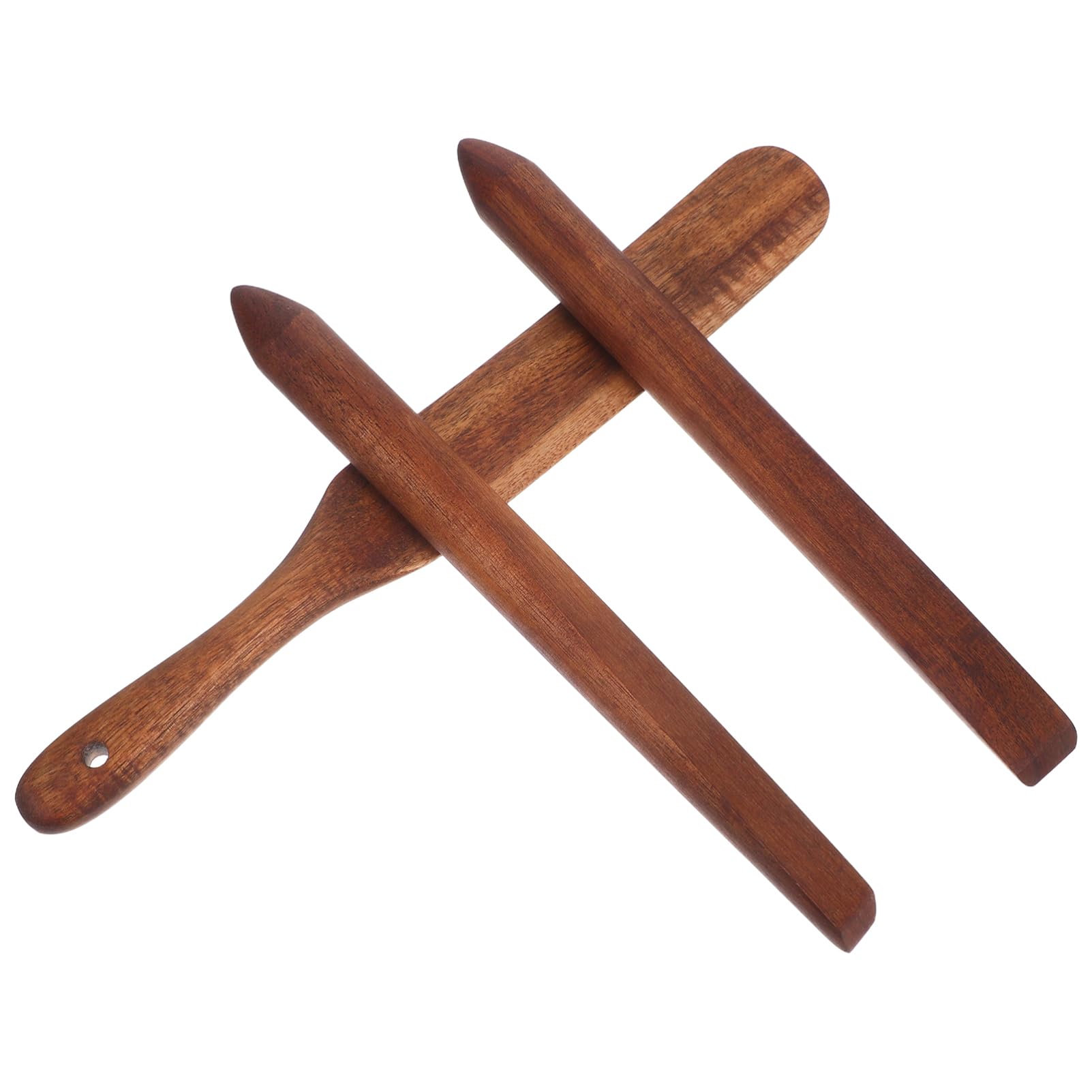 ABOOFAN 3 Piezas Remover de Madera de Acacia Batidor de Pan Utensilios de Cocina de Madera Varilla para Remover Masa Madre Herramienta para Mezclar Pan Herramientas de Cocina Varilla