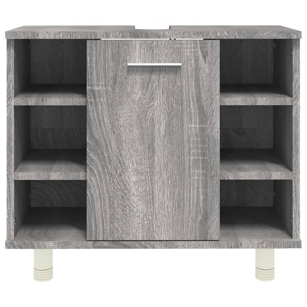 BaraSh Armadietto Bagno Grigio Sonoma 60x32x53,5 cm Legno Multistrato,Mobili,Set di mobili,Set di mobili per Bagno(SPU:826373)