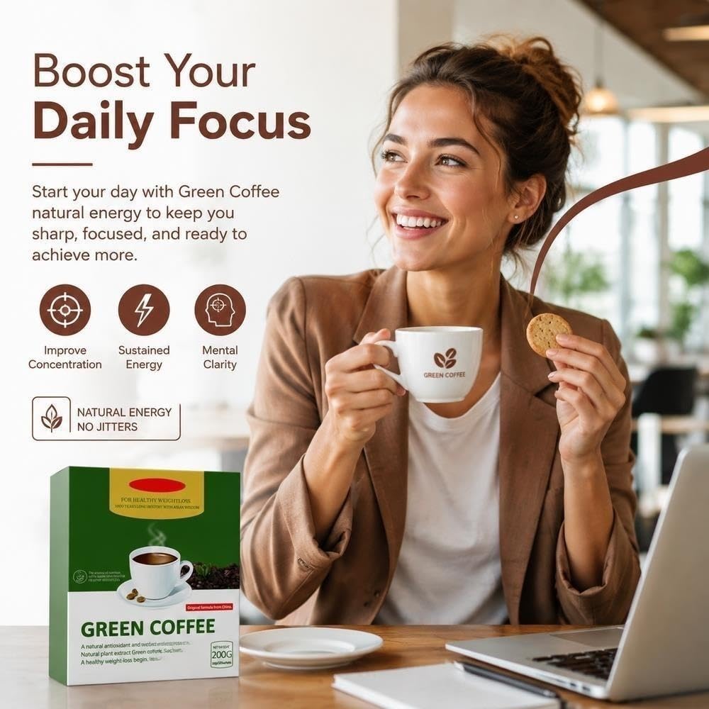 Miscela di supporto immunitario for tè e caffè verde ai funghi | Caffè energetico equilibrato, vegano, senza glutine, a tostatura media(2pcs)