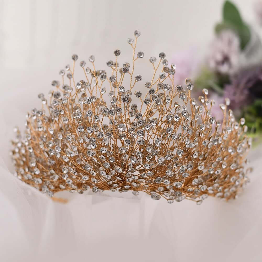 WDCDYQDH Hair Crown Tiaras For Women Accessories Wedding Rhinestone Bridal Headwear Crystal Headband Headdress Tg-crown