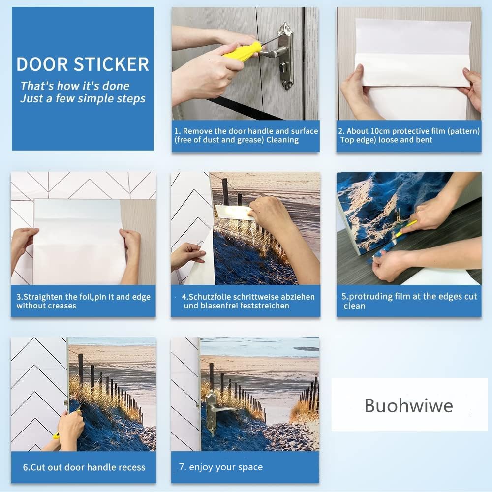 3D Trap Deurstickers Zelfklevend, Vintage Deursticker voor Binnendeuren Deur Muurschildering Verwijderbare Deurbehang Muurschilderingen voor