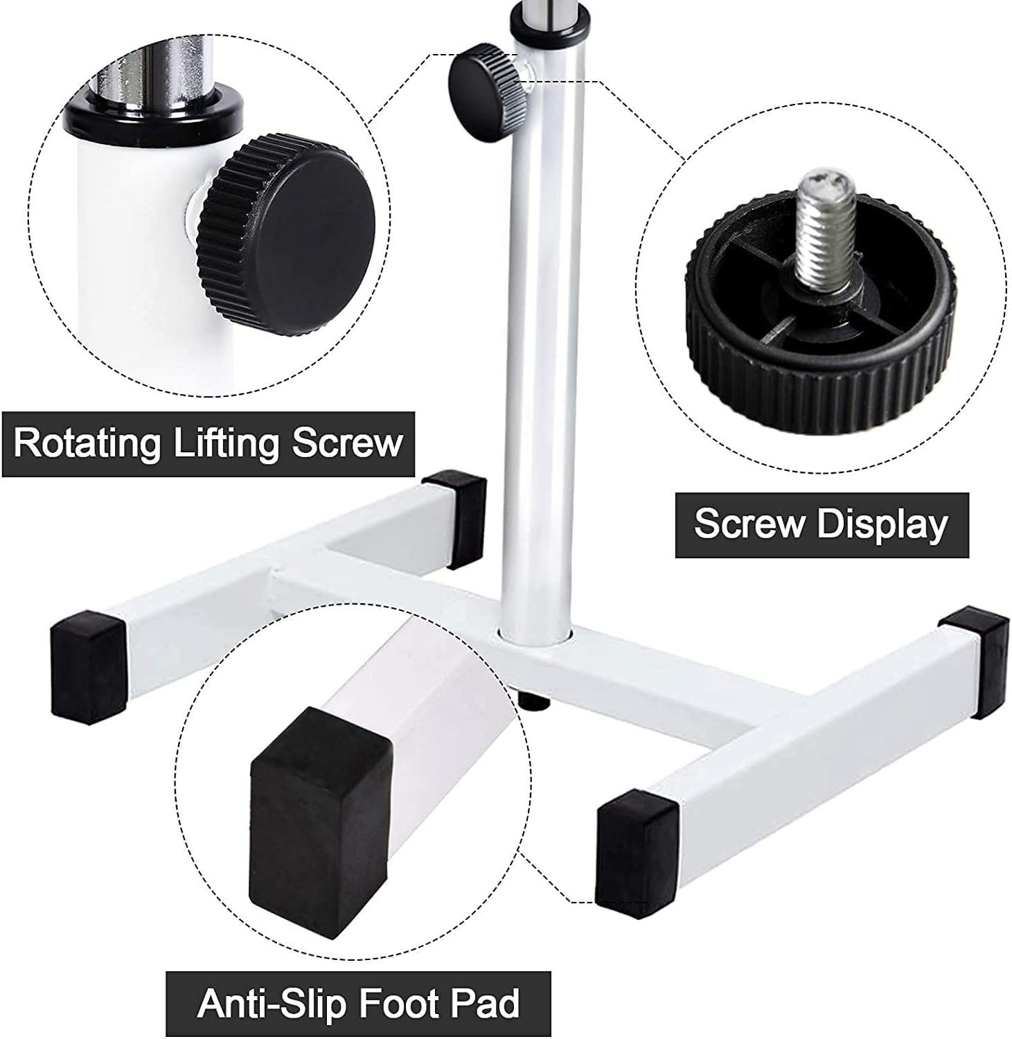 EBANKU pedicure foot rest pedicure stool beauty salon stool foot stool adjustable height foot rest technician equipment white