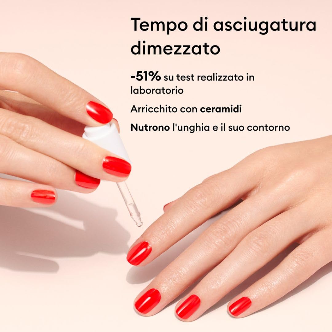 Manucurist - Gocce secche per smalto per unghie ad asciugatura rapida - Riduce la metà del tempo di asciugatura - Cura smalto unghie - Olio cuticole unghie, ceramidi argan - Vegan