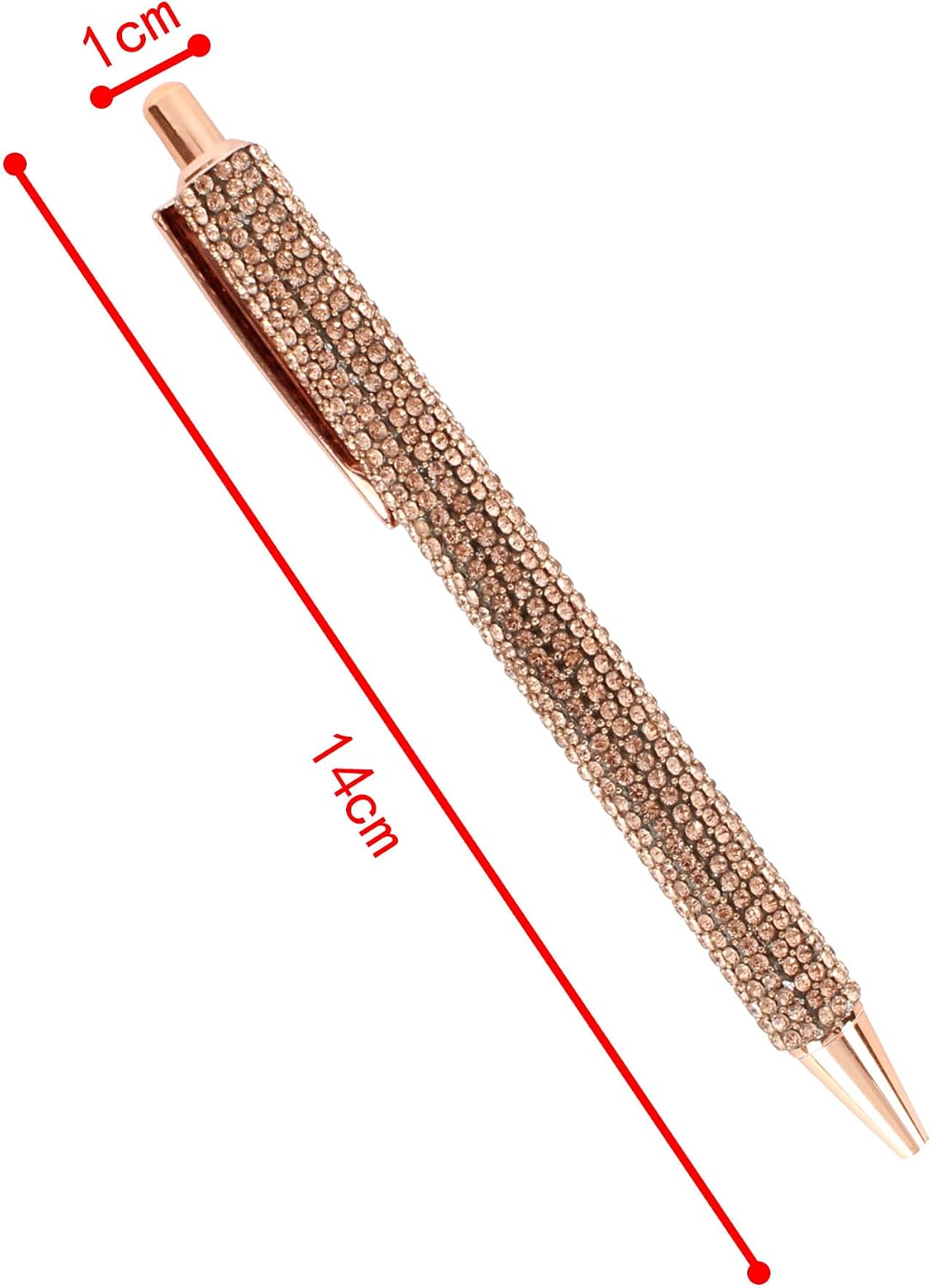 LA HUATE 3pcs Bling Crystal Diamond Pens Metal Ballpoint Pens 0.7MM Black Ink Refill Click Pens Business Wedding School Office Supplies - Image 5