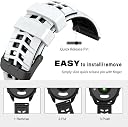 Zitel® Band Compatible with COROS PACE 4 / PACE 3 / PACE Pro/APEX 2 Pro/APEX Pro/APEX 46mm - 22mm wide Silicone Sport Strap (White & Black) gallery image