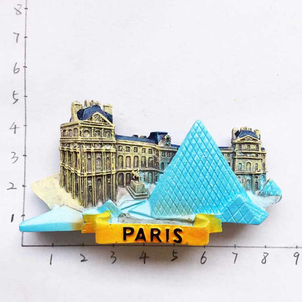 3D Paris France Fridge Magnet - Handmade Resin Souvenir, Tourist Travel Gift, Kitchen Decoration
