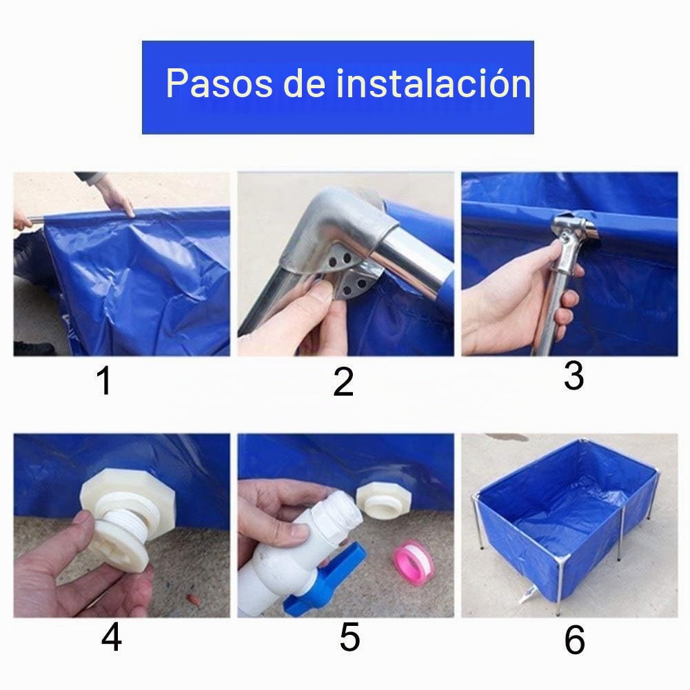 Acuario Grande de Interior Independiente con Estructura de Acero y Panel de visualización - Tanque de cría y exhibición de Lona de PVC para koi y Peces Dorados, fácil de Montar (80 x 50 x 35