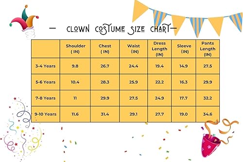 Miniatura 3 de Disfraz de payaso para niñas, disfraz clásico de bruja de Halloween con sombrero