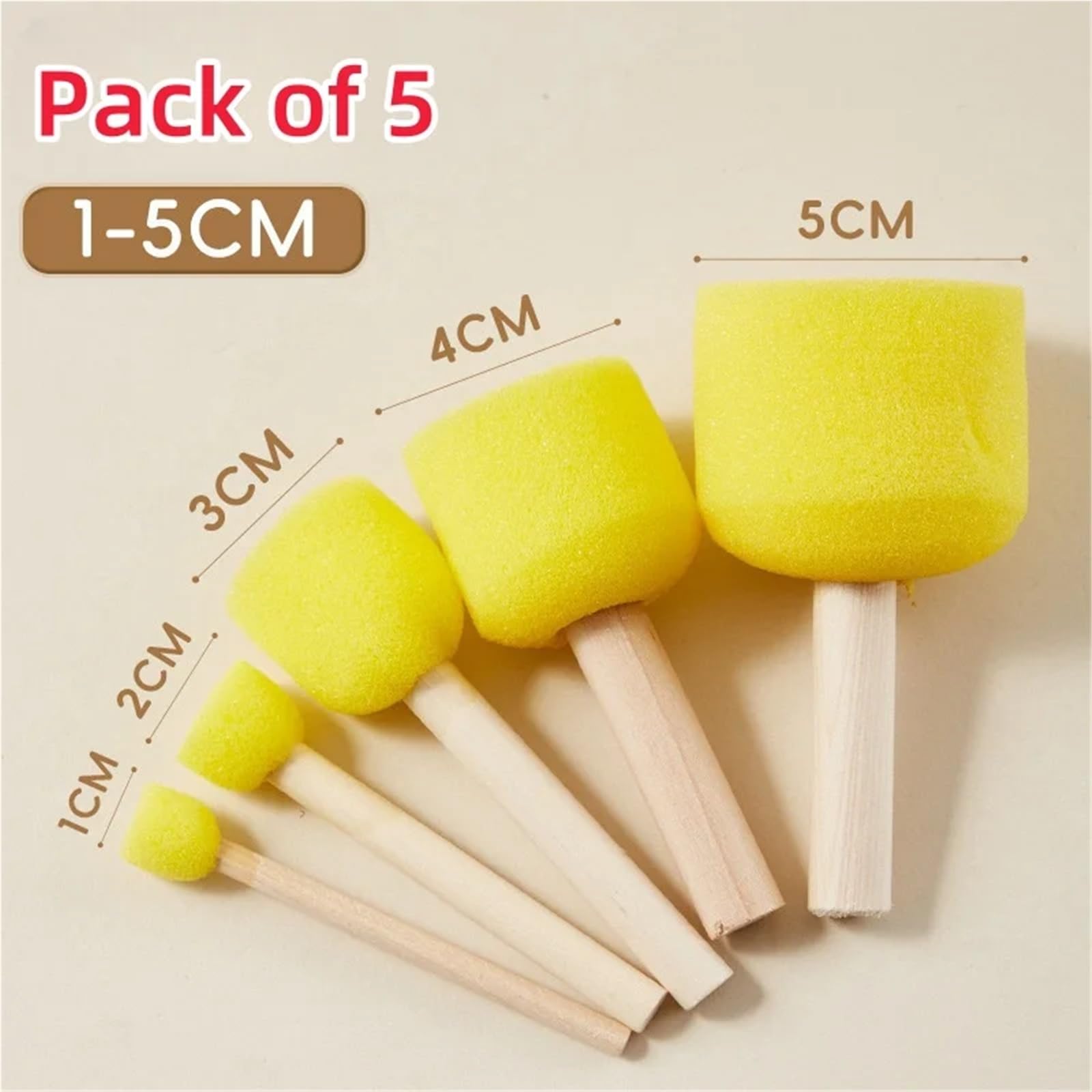 Schwammpinsel zum Malen, 20/40 Sets, rund, pilzförmig, DIY-Malschwamm, elastisches Material für glatte Erfahrung für Kunst und Handwerk (40 Set)