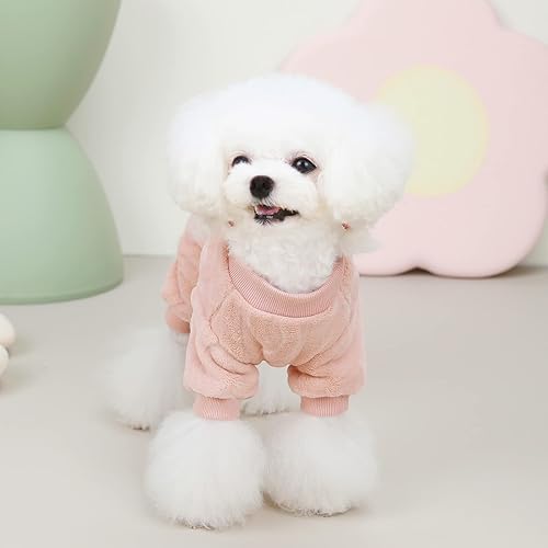 Miniatura 5 de Suéter para perro, ropa de forro polar para perro, suéter de lana para perro, sudadera cálida de invierno de 4 patas, pijama con estampado torcido,