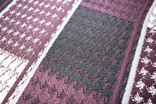 Stacy Adams Men's Sweater, Multi Square Houndstooth Pattern (5Xl, Bordeaux) #TOP5