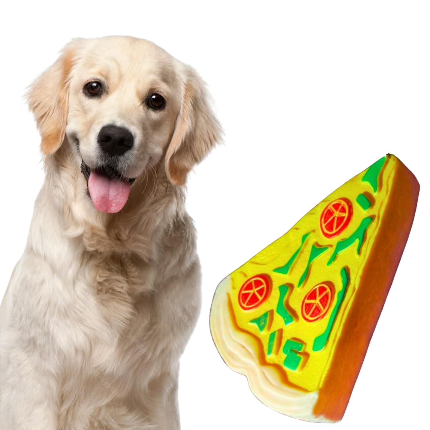 Western Era Pizza Slice Squeaky Toy -Interactive Plush Toy, Unleash Fun in Your Furry Friend, Buddy for Dogs & Cats, Perfect for Playtime, Chew Time, Cuddle Time, Long-Lasting for Your Beloved Pet