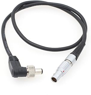 0B 2 Pin to Locking DC 2.1mm Power Cable for Z CAM ARRI to PIX-E SmallHD Atomos Monitor (2pin to right angle dc)