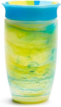 Munchkin Sippy Cups for Toddlers 1-3, Spill Proof Miracle 360 Cup, 10 Ounce, 2 Pack, Tropical Swirl, Pink/Multi