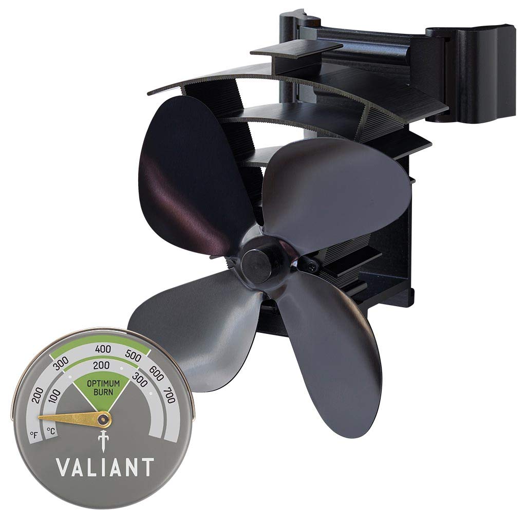 Valiant magnetyczny wentylator kominowy zielony termometr dwupak