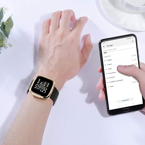Vista 7 de Wepro Funda protectora de pantalla compatible con reloj inteligente Fitbit Versa 2, paquete de 3 fundas de TPU suave compatibles con reloj Fitbit
