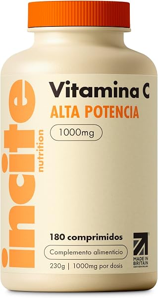 Incite Nutrition Tabletas de Vitamina C 1000mg