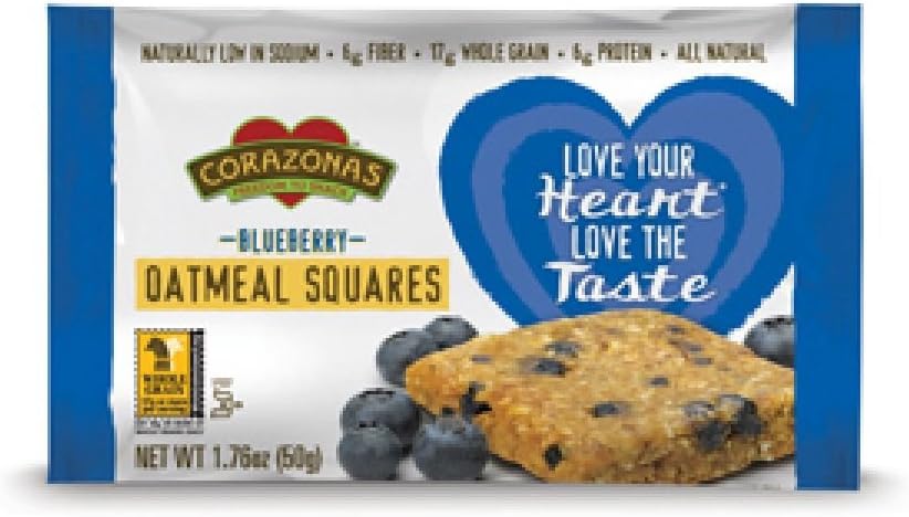 Corazonas Heartbar Oatmeal Square - Blueberry 12 Bar(S)