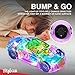 Playbees Light-Up Transparent Car Toy, Toys for Autistic Kids Ages 3-5 Sensory Toy for Kids with Autism Special Needs Toys, Bump and Go Toys for Toddlers Music and LED Effects Great Gift Idea