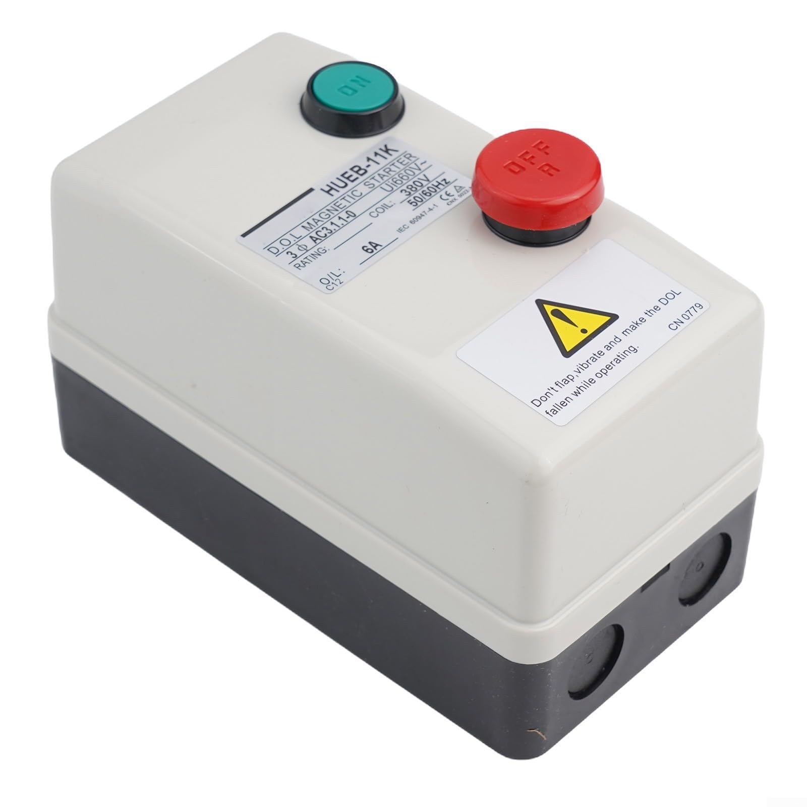 Besttoolifes 1 commutateur de démarrage moteur électromagnétique 3 phases 380 V étanche pour compresseur interrupteur moteur triphasé interrupteur magnétique 380 V (4-6 A)