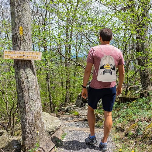 YAROMO Ducking Drawstring Duck Bag with Duck Rated Car Emblem Duck Ducking Tags Rubber Bands - Great Gift for Jeep SUV Wrangler Vehicles Trucks RV- 15.7" x 11.8"4