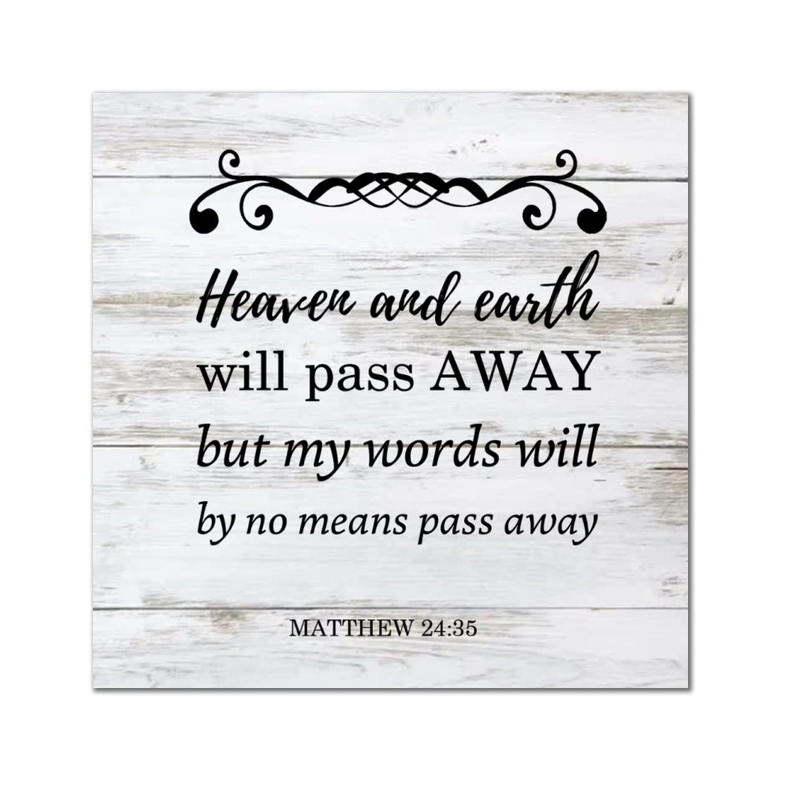 Plaque murale bois suspendre Heaven and Earth tableau rustique salon cuisine chambre