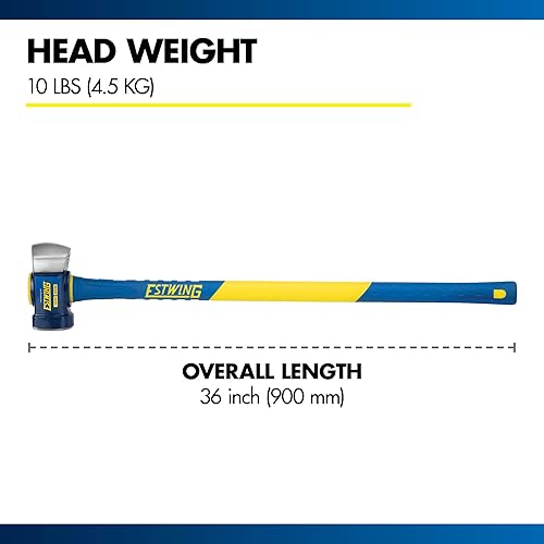 Miniatura 5 de Estwing Cabeza de 8 libras, mango de fibra de vidrio de 36" de longitud, martillo de demolición
