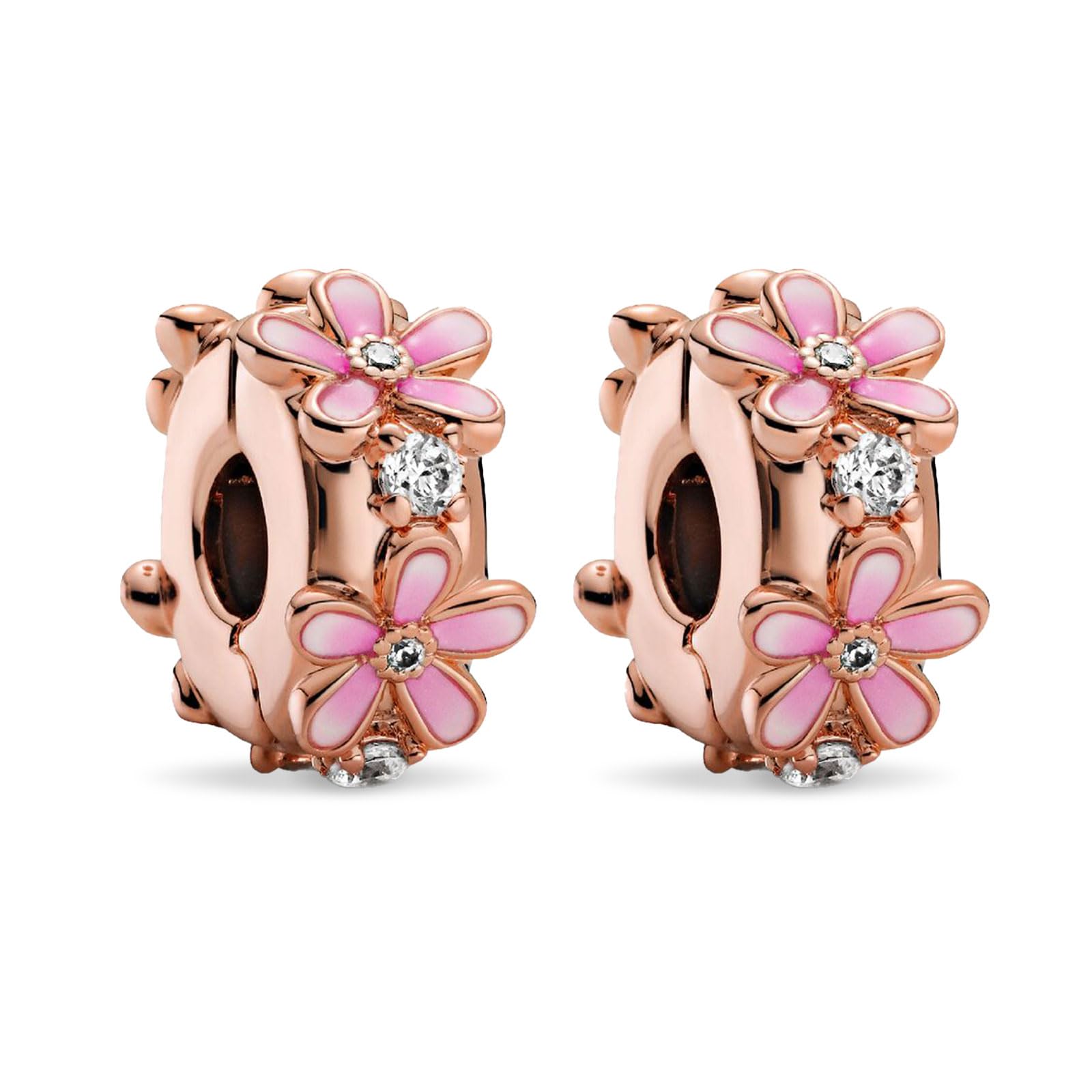 Annmors Rose Gold Charms for Bracelets 925 Sterling Silver Dangle for Women Bracelet & Necklace Pendant