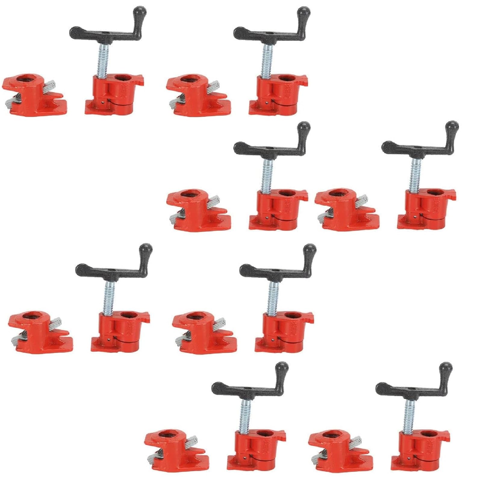 Trintion 8 Stück Rohrschraubzwinge 3/4 Zoll Rohr Schraubzwingen Set Schnellspanner Metallklammer Rohrklemmen Rohrzwingen Rohrschelle Schraubstock für Holzbearbeitung