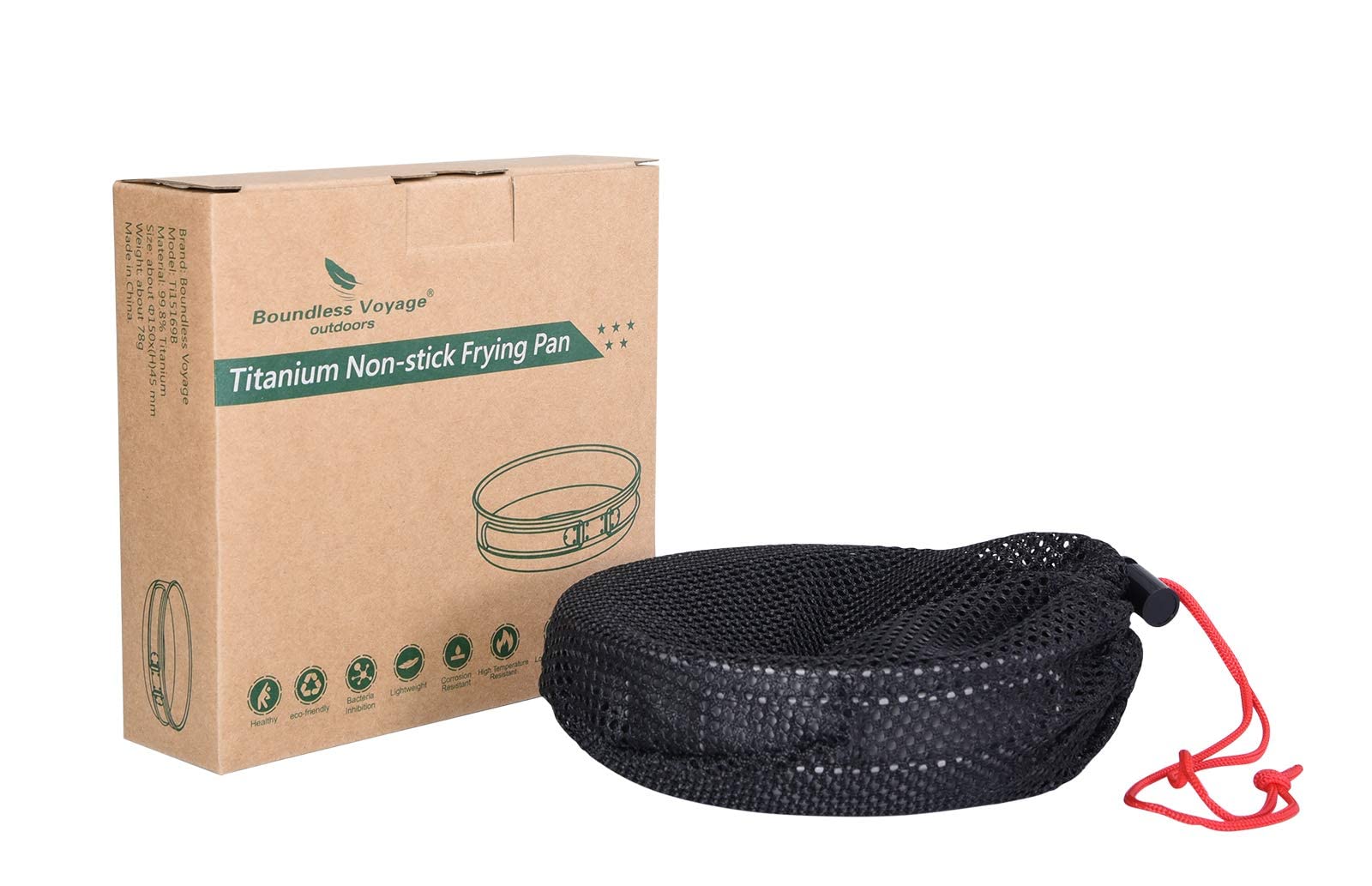 iBasingo 700 ml tytanowa nieprzywierająca patelnia 15 cm patelnia kempingowa lekka patelnia grillowa turystyka mały talerz miska do naczyń na zewnątrz naczynia kuchenne do steków z jajkiem sadzonym ze