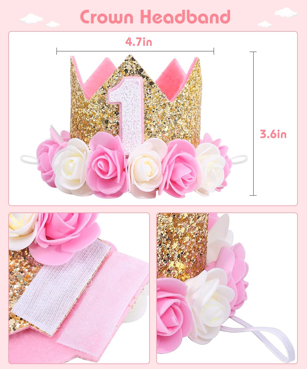 YYDSXK Vestito 1 Anno Bambina, Vestito per il Primo Compleanno per Baby Girl, Pagliaccetto, Tutu Gonna, Neonate Compleanno Outfit per Fotografico