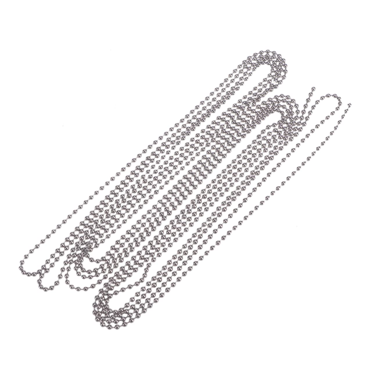 ULDIGI 10 Connector Set 3m Length Ball Chain 3.2mm Diameter Stainless Steel for DIY Jewelry Dog Tags