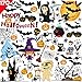 Lot de 146 autocollants pour fenêtre d’Halloween - Pour décoration de fenêtre - Pour Halloween, fenêtres, fenêtres, murs, décorations en verre