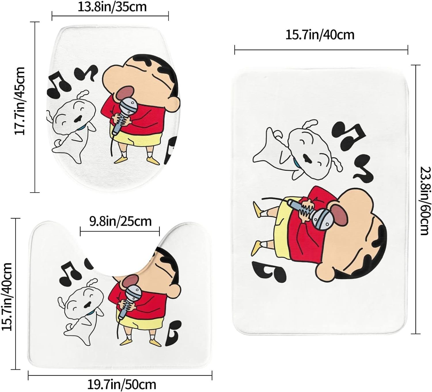 Amazon | クレヨンしんちゃん 玄関マット 室内 屋内 ドアマット 3点