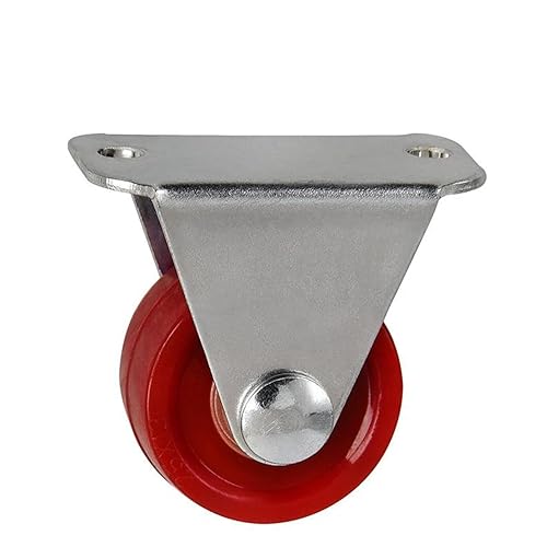 Miniatura 2 de 4 Pcslot Spot 1 Inch Pu Directional Caster Light Jujube Red Polyurethane Roller Quiet Wear-Resistant Furniture Wheel