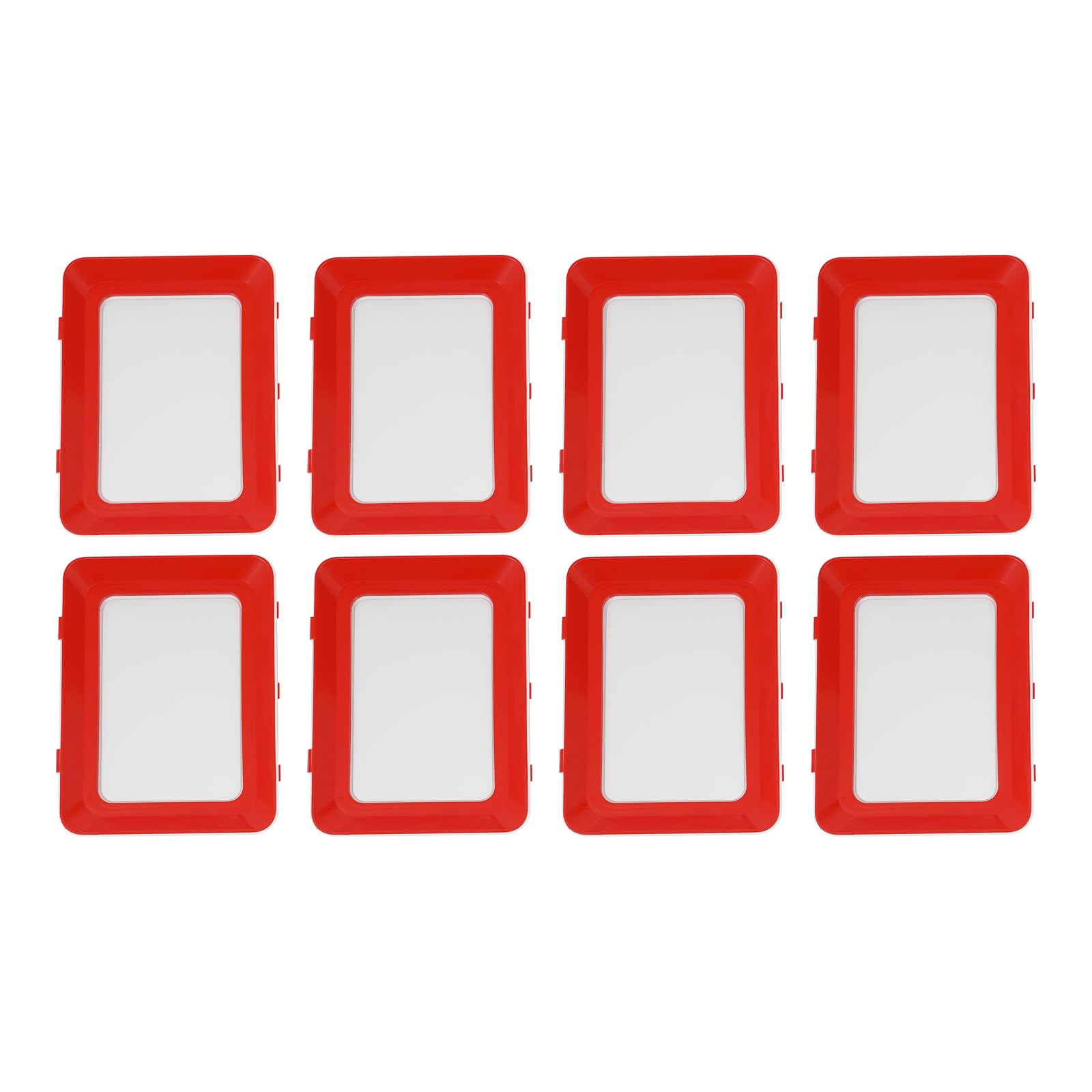 Contenedores de almacenamiento de alimentos, paquete de 8 unidades, plástico PP, sin BPA, película adhesiva hermética incluida, apilable, 30 x 22 x 3 cm, organizador de nevera de gran