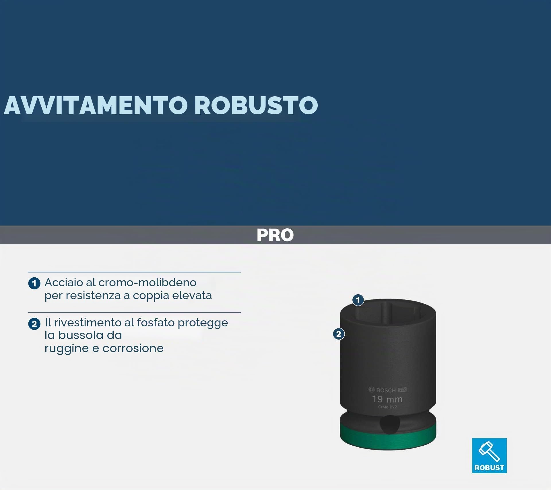 Bosch 9X PRO - Set di bussole a percussione (83 x 46 mm, accessori professionali per trapani e driver)