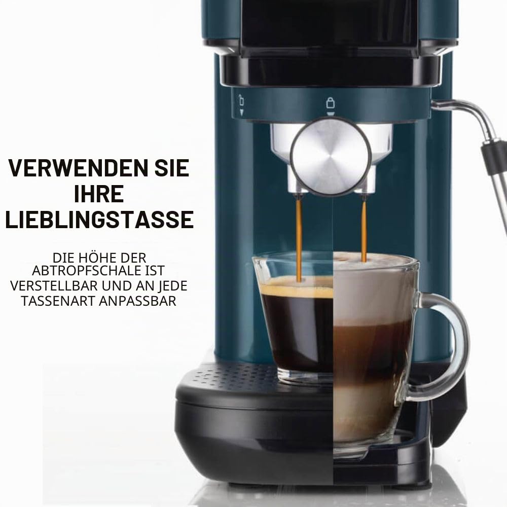 Ariete 1399 Mango Yellow Espressomaschine, für Pulver und ESE-Pads, 1300 W, Fassungsvermögen 1,1 l, 15 bar Druck, Filter 1, 2 Tassen und ESE-Pads, Cappuccino, Gelb