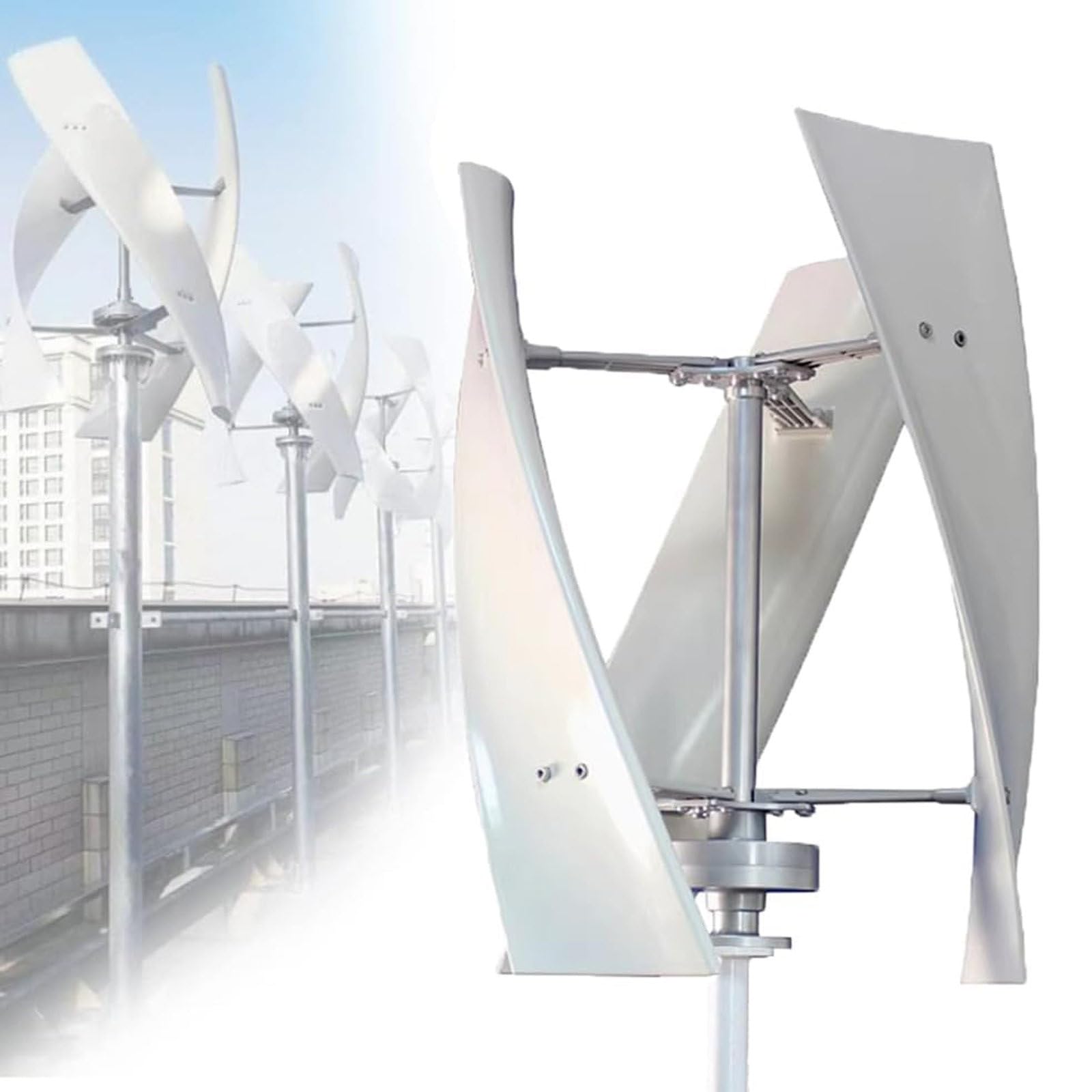 XueFulxion 3000W Silent Vawt,Low Wind Start Vertical Axis Turbine – Perfectly Suited for Quiet Residential Areas,Urban Rooftops,Noise-Sensitive Environments,And Parks Where 24v