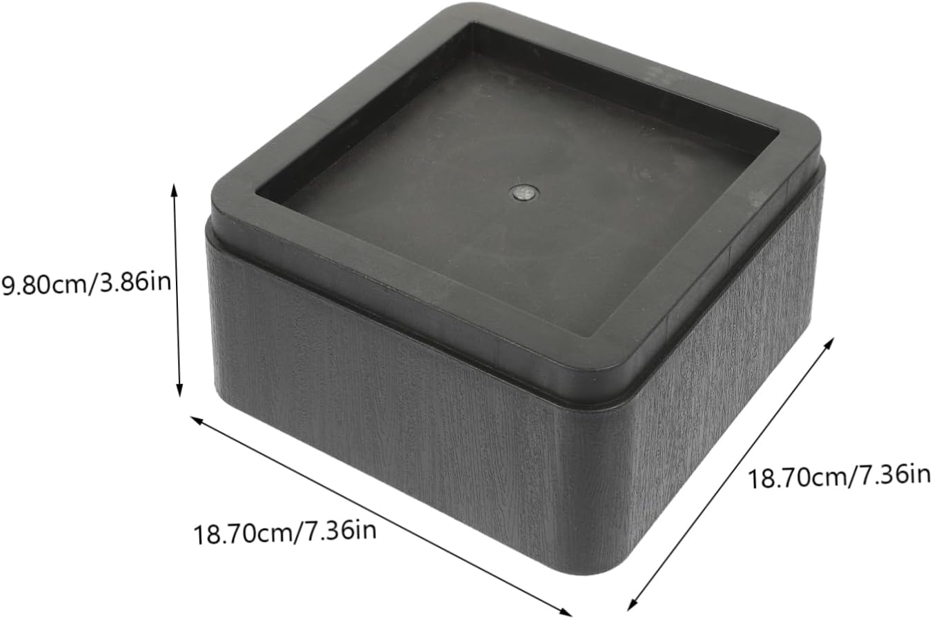 PRETYZOOM 4pcs 3-Inch Bed Risers Non-Slip Rubber Furniture Supports for Sofas Tables Appliances 5.5-Inch Base for Dorm Rooms and Living Spaces