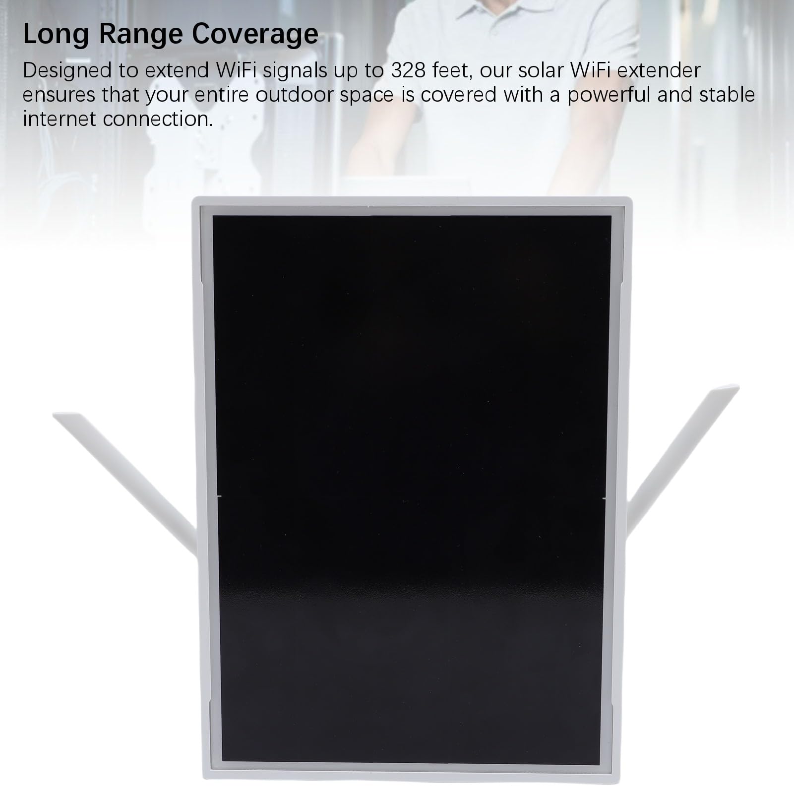Sxhlseller Ripetitore di Segnale WiFi Solare da 15 W, Ripetitore WiFi a Prova di Pioggia IP66, Portata 328,1 Piedi, Ripetitore Solare da 20000 MAh, 2,4 GHz e 5 GHz, Supporta 15 Dispositivi
