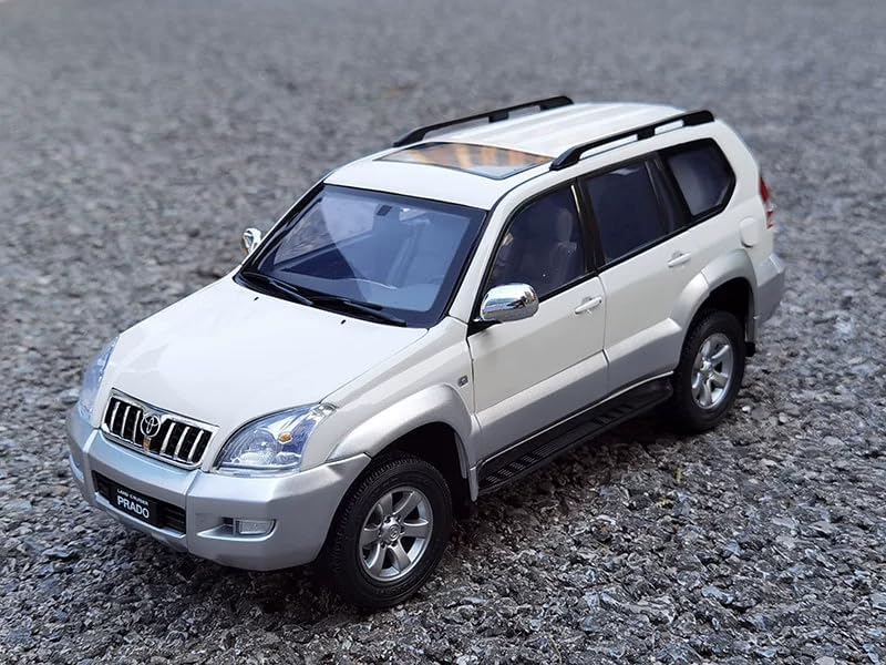 Toyota Prado GX 2008 SUV Off White 118 Pre-Built Model with Spare Tire