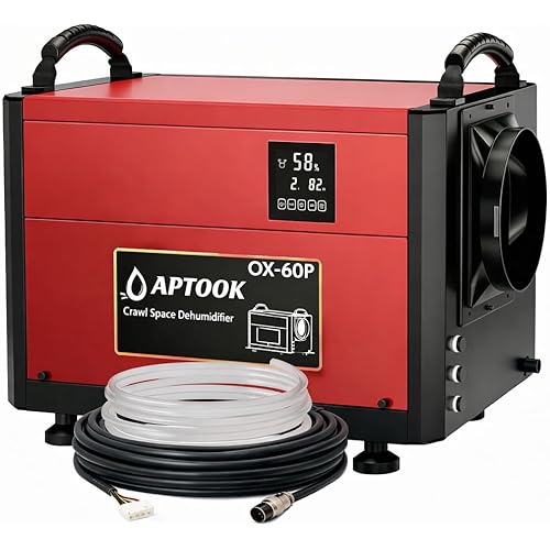 110 Pints Commercial Dehumidifiers for Crawl Spaces & Basement,Under House,Warehouse & Job Sites, Crawl Space Dehumidifier with Drain Hose, Remote Control, Auto Defrost, Humidity Control, CSA Listed