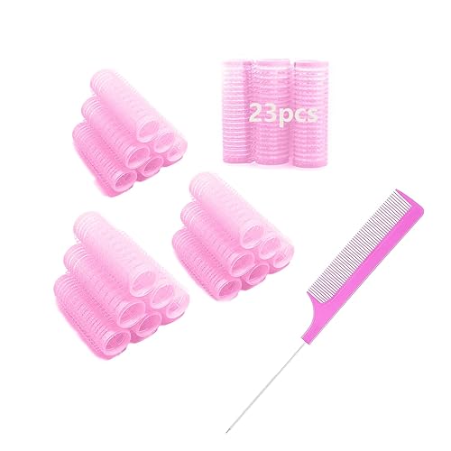 Juego de 24 rizadores de pelo pequeños con autoagarre, sin calor, rizadores de peluquería profesionales para peluquería, rizadores de pelo rizados,