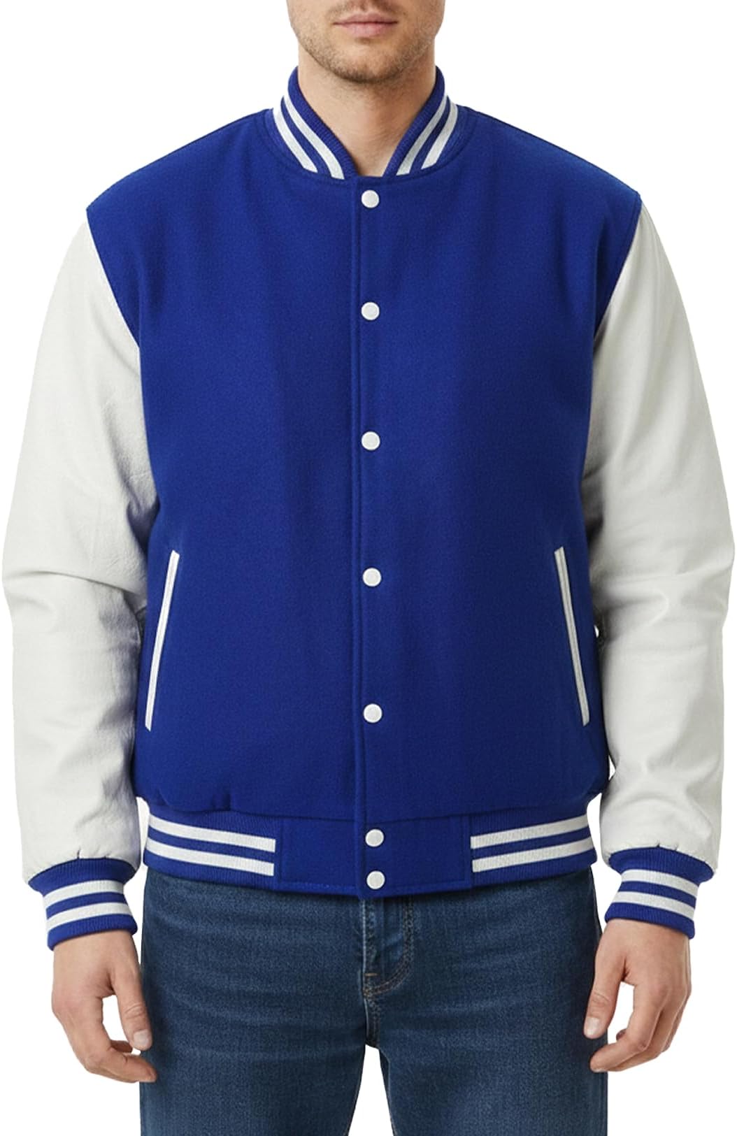 Hotline Miami Varsity Letterman Brown Wool Letter B Patch Flight Bomber Jacket