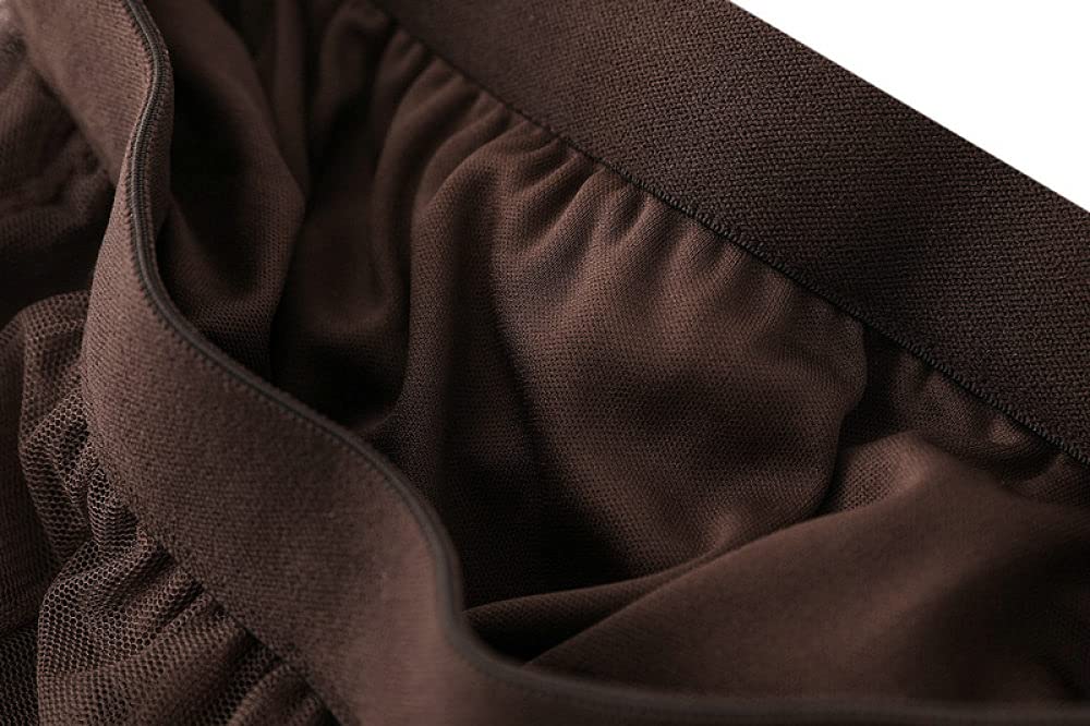 Gonna,Gonne Longuette A Vita Alta Vintage Tinta Unita Tulle A Strati Fluidi Moda Estiva Elegante Gonna In Rete A Trapezio Pieghettato Con Vita Elastica Per Ragazza Data Di Festa Festa Di Matrimonio