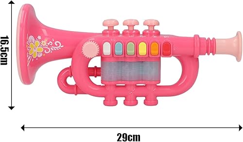 Miniatura 9 de Instrumentos musicales, trompeta para niños, juguete de música preescolar para niños y niñas (azul)