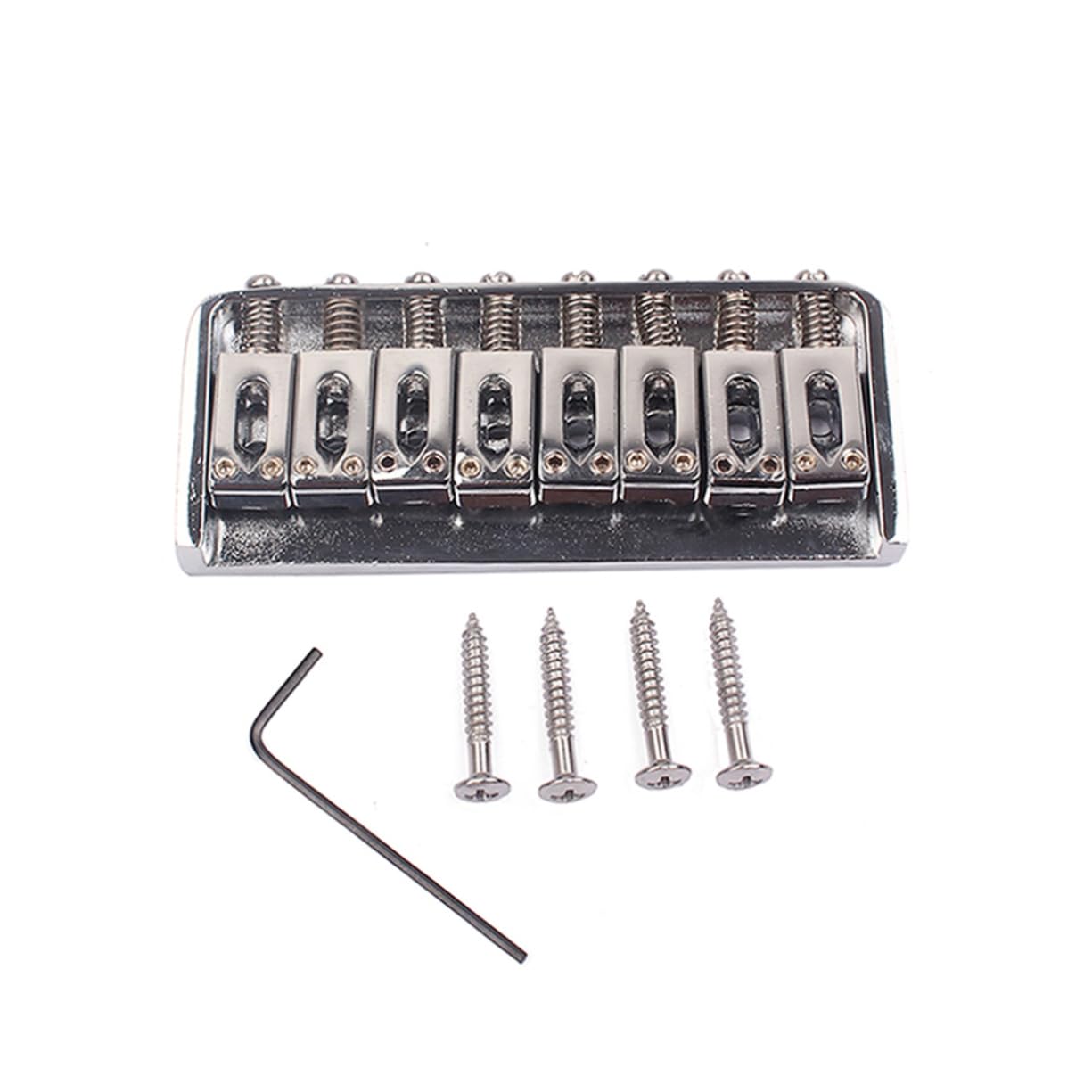 Abaodam Guitar Saddle Bridge 8 String Guitar Bridge Electric Bass Guitar Bridge Chrome Lightweight