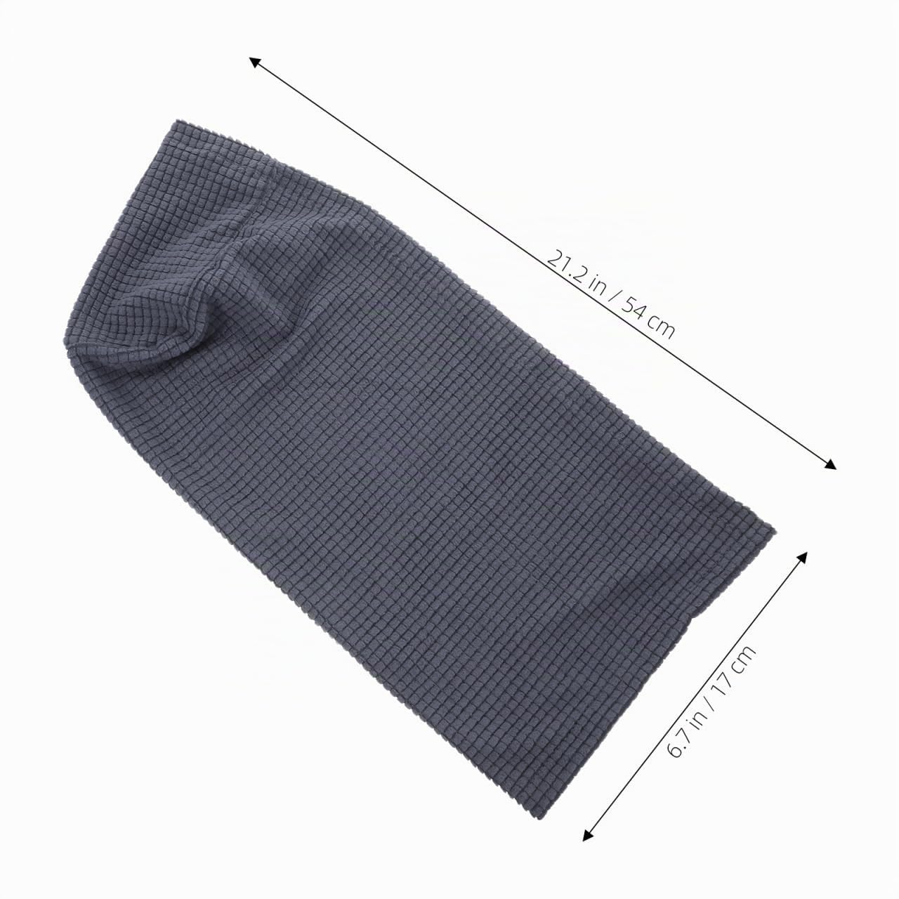 Didiseaon Fundas de Reposabrazos para Sofá, 2 Piezas, Tejido Elástico de Franela Gris Oscuro, Protección Resistente para Hogar y Oficina, Funda Antirayaduras para Brazos de Sofá